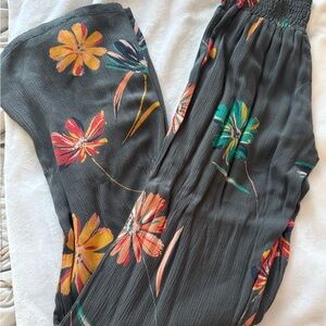 Floral Wide-Leg Pants